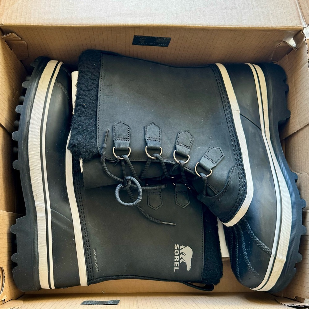 NEW Sorel Caribou Waterproof Leather Snow Boots size 13D